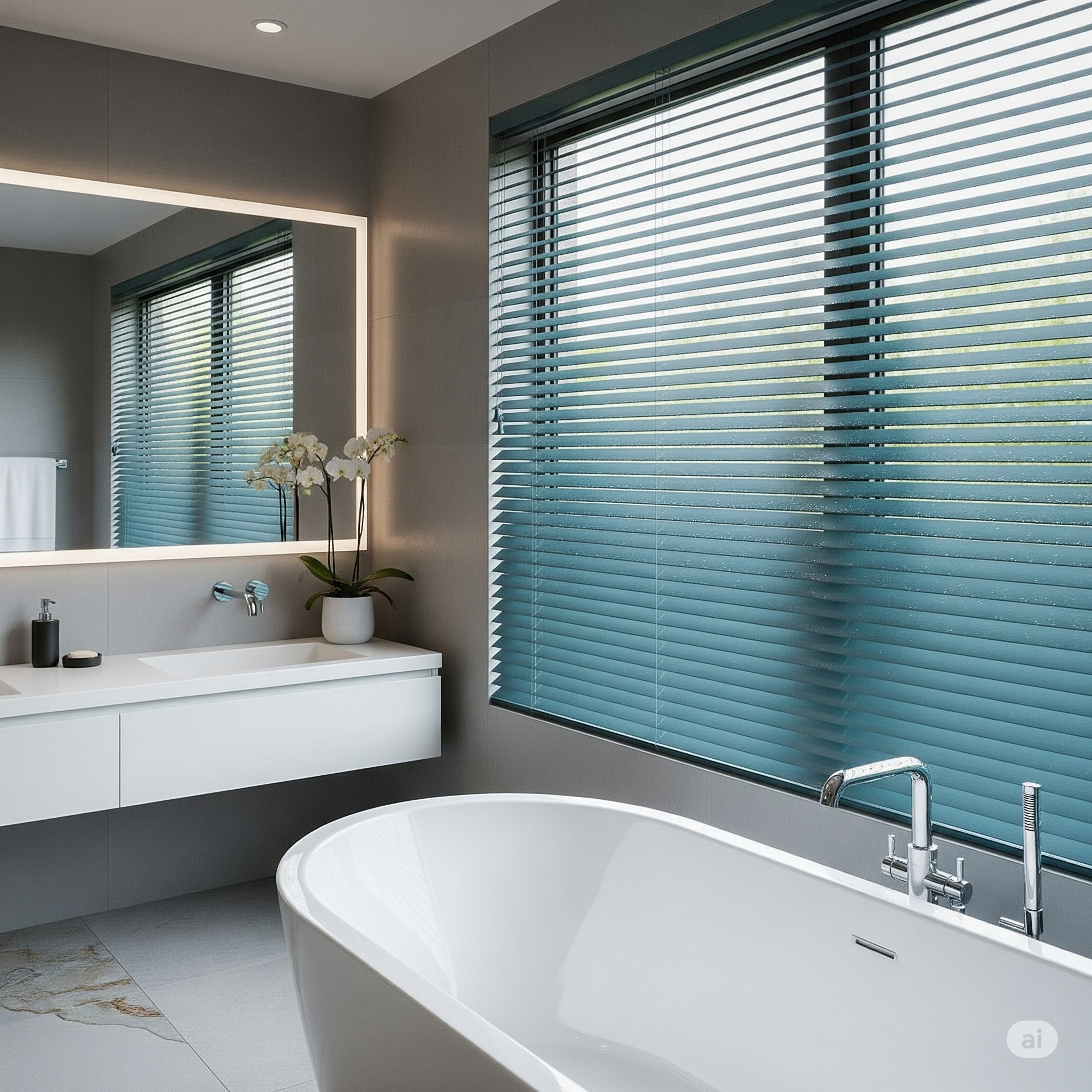 Premium metal finish aluminium venetian blinds